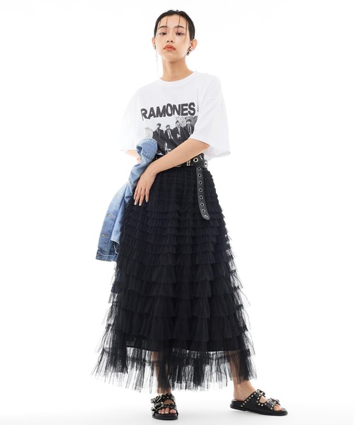 Narcissus（ナルシス）の「【Narcissus】ラモーンズTシャツ（Tシャツ/カットソー・レディース・ホワイト/ブラック・FREE）」の6枚目の写真