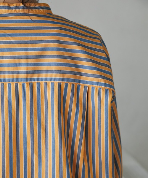 CRAFT STANDARD BOUTIQUE（クラフトスタンダードブティック）の「【追加】バンドカラーシャツ　＊◆（シャツ/ブラウス・レディース・グレー系その他2/ブルー系その他4/ブルー系その他6/オレンジ系その他7/オフホワイト・S/M/L）」の18枚目の写真