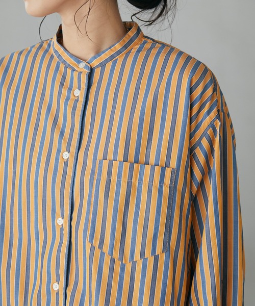CRAFT STANDARD BOUTIQUE（クラフトスタンダードブティック）の「【追加】バンドカラーシャツ　＊◆（シャツ/ブラウス・レディース・グレー系その他2/ブルー系その他4/ブルー系その他6/オレンジ系その他7/オフホワイト・S/M/L）」の17枚目の写真