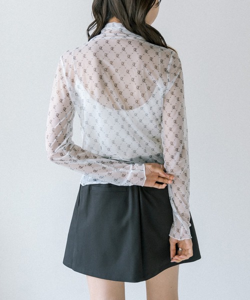 OLIVE des OLIVE（オリーブデオリーブ）の「プリントシアータートルインナー（Tシャツ/カットソー・レディース・サックスブルー/オフホワイト/ベージュ・FREE）」の11枚目の写真