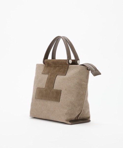 IACUCCI（イアクッチ）の「ソルベット S CANVAS/SUEDE/CERVO（トートバッグ・レディース・ブラウン/グレー・FREE）」の4枚目の写真