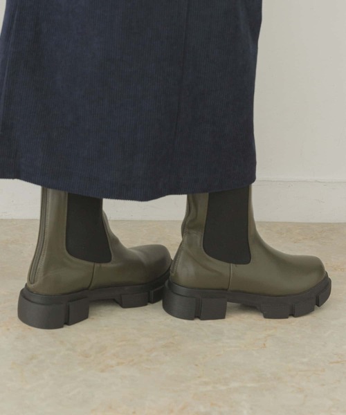 RODE SKO(ロデスコ)の「4.5センチサイドゴアブーツ(ブーツ・レディース・ブラック/オリーブ・36/37/38)」の5枚目の写真