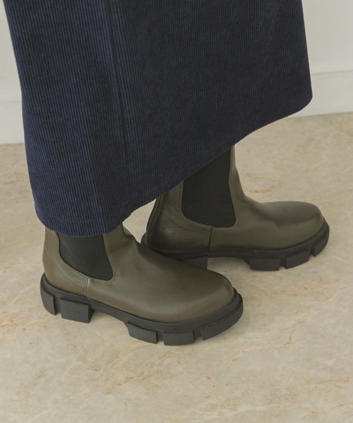 RODE SKO(ロデスコ)の「4.5センチサイドゴアブーツ(ブーツ・レディース・ブラック/オリーブ・36/37/38)」の6枚目の写真