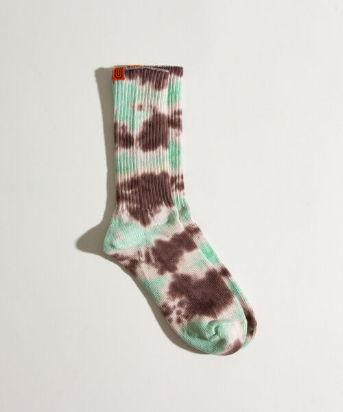 UNIVERSAL OVERALL（ユニバーサルオーバーオール）の「【UNIVERSAL OVERALL/ユニバーサルオーバーオール】新色追加! タイダイ柄リブソックス（ソックス/靴下・メンズ・ブラック/パープル/オリーブ/イエロー/オレンジ/ブルー/ミント/グレー・FREE）」の11枚目の写真