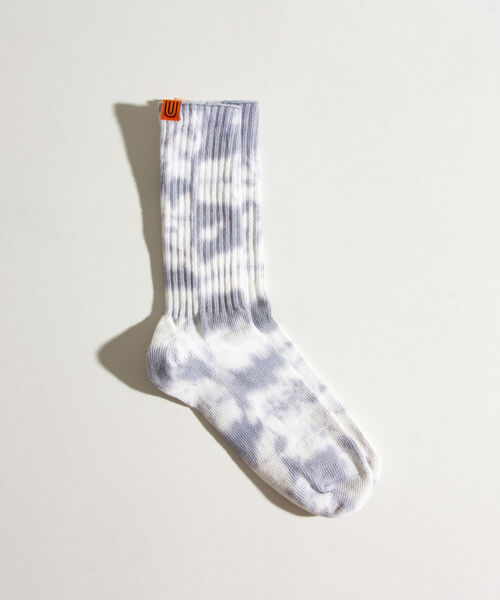 UNIVERSAL OVERALL（ユニバーサルオーバーオール）の「【UNIVERSAL OVERALL/ユニバーサルオーバーオール】新色追加! タイダイ柄リブソックス（ソックス/靴下・メンズ・ブラック/パープル/オリーブ/イエロー/オレンジ/ブルー/ミント/グレー・FREE）」の12枚目の写真