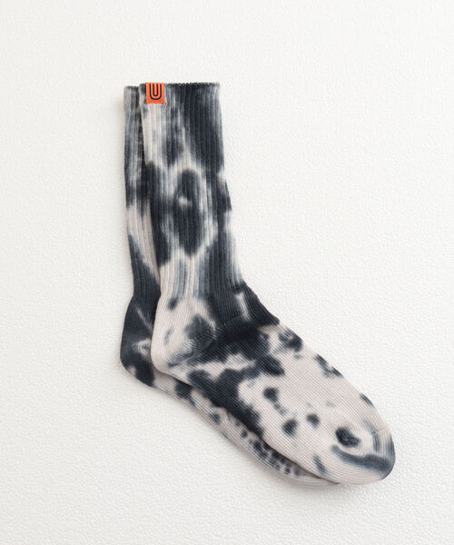 UNIVERSAL OVERALL（ユニバーサルオーバーオール）の「【UNIVERSAL OVERALL/ユニバーサルオーバーオール】新色追加! タイダイ柄リブソックス（ソックス/靴下・メンズ・ブラック/パープル/オリーブ/イエロー/オレンジ/ブルー/ミント/グレー・FREE）」の18枚目の写真