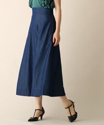 OPAQUE.CLIP | デニムシャンブレーフレアスカート(スカート)