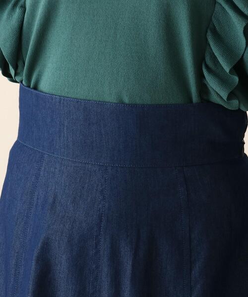 OPAQUE.CLIP（オペークドットクリップ）の「◆デニムシャンブレーフレアスカート（スカート・レディース・ガンメタ/ネイビー系3・38/36）」の21枚目の写真