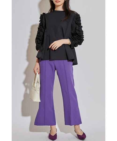 &. NOSTALGIA（アンドドットノスタルジア）の「フリルスリーブブラウス（シャツ/ブラウス・レディース・ブラック/オフホワイト・FREE）」の16枚目の写真