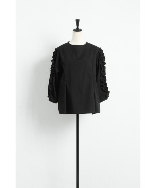 &. NOSTALGIA（アンドドットノスタルジア）の「フリルスリーブブラウス（シャツ/ブラウス・レディース・ブラック/オフホワイト・FREE）」の22枚目の写真
