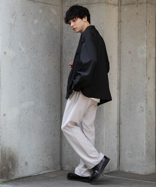 WEGO(ウィゴー)の「WEGO/オープンカラーBIGシャツ(シャツ/ブラウス・メンズ・ベージュ/ブルー/ホワイト/ブラック/ダークグレー・LARGE/MEDIUM)」の13枚目の写真