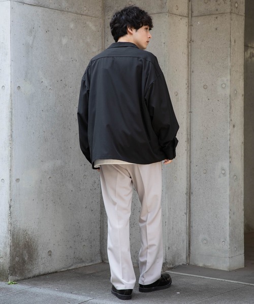 WEGO(ウィゴー)の「WEGO/オープンカラーBIGシャツ(シャツ/ブラウス・メンズ・ベージュ/ブルー/ホワイト/ブラック/ダークグレー・LARGE/MEDIUM)」の7枚目の写真