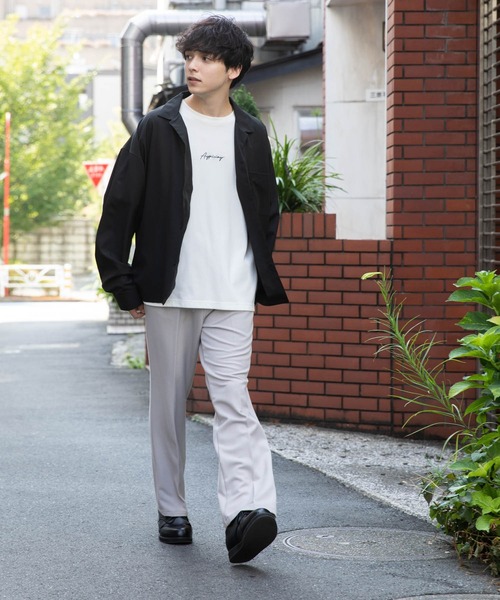 WEGO(ウィゴー)の「WEGO/オープンカラーBIGシャツ(シャツ/ブラウス・メンズ・ベージュ/ブルー/ホワイト/ブラック/ダークグレー・LARGE/MEDIUM)」の18枚目の写真