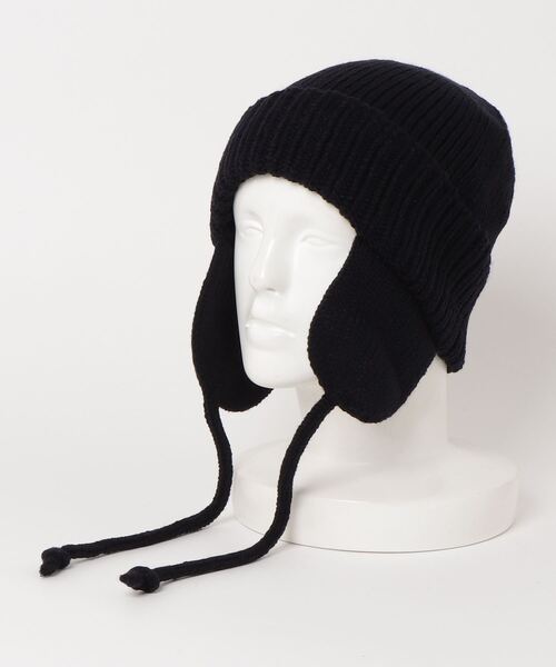 RACAL(ラカル)の「Dog-ear Tab Knit Watch / 耳当て付きニットワッチ(ニットキャップ/ビーニー・レディース・ブラウン/ベージュ/ブラック/グレー/ネイビー/チャコールグレー/オレンジ/アイボリー・FREE)」の7枚目の写真