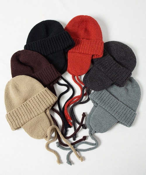 RACAL(ラカル)の「Dog-ear Tab Knit Watch / 耳当て付きニットワッチ(ニットキャップ/ビーニー・レディース・ブラウン/ベージュ/ブラック/グレー/ネイビー/チャコールグレー/オレンジ/アイボリー・FREE)」の14枚目の写真