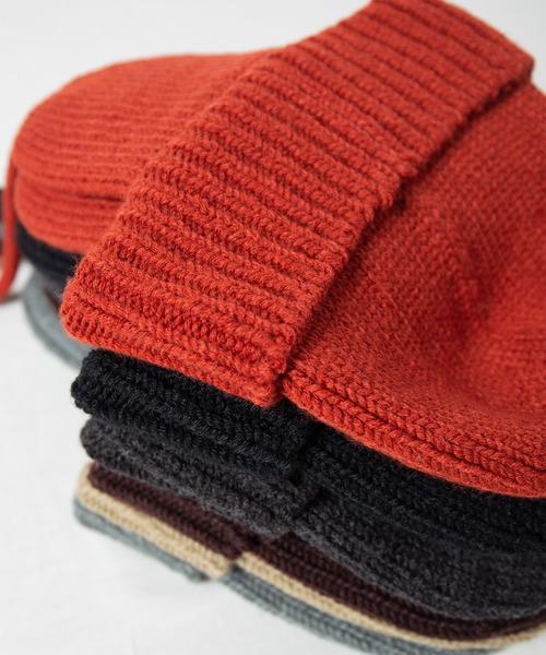 RACAL(ラカル)の「Dog-ear Tab Knit Watch / 耳当て付きニットワッチ(ニットキャップ/ビーニー・レディース・ブラウン/ベージュ/ブラック/グレー/ネイビー/チャコールグレー/オレンジ/アイボリー・FREE)」の16枚目の写真