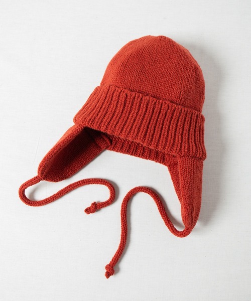 RACAL(ラカル)の「Dog-ear Tab Knit Watch / 耳当て付きニットワッチ(ニットキャップ/ビーニー・レディース・ブラウン/ベージュ/ブラック/グレー/ネイビー/チャコールグレー/オレンジ/アイボリー・FREE)」の12枚目の写真