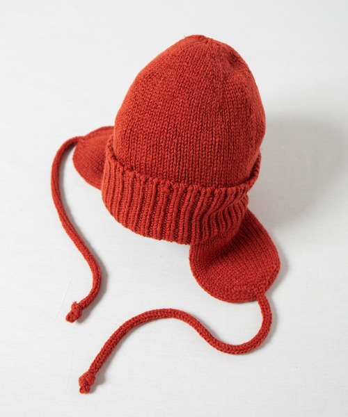 RACAL(ラカル)の「Dog-ear Tab Knit Watch / 耳当て付きニットワッチ(ニットキャップ/ビーニー・レディース・ブラウン/ベージュ/ブラック/グレー/ネイビー/チャコールグレー/オレンジ/アイボリー・FREE)」の15枚目の写真