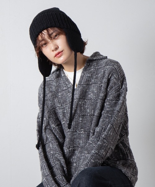 Dog-ear Tab Knit Watch / 耳当て付きニットワッチ（ニットキャップ