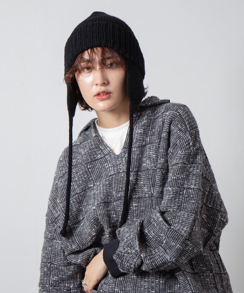 Dog-ear Tab Knit Watch / 耳当て付きニットワッチ（ニットキャップ