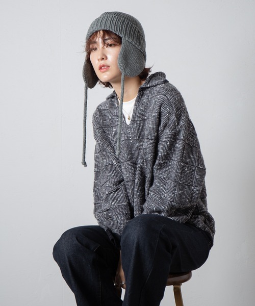 Dog-ear Tab Knit Watch / 耳当て付きニットワッチ（ニットキャップ