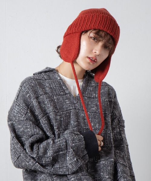 Dog-ear Tab Knit Watch / 耳当て付きニットワッチ（ニットキャップ