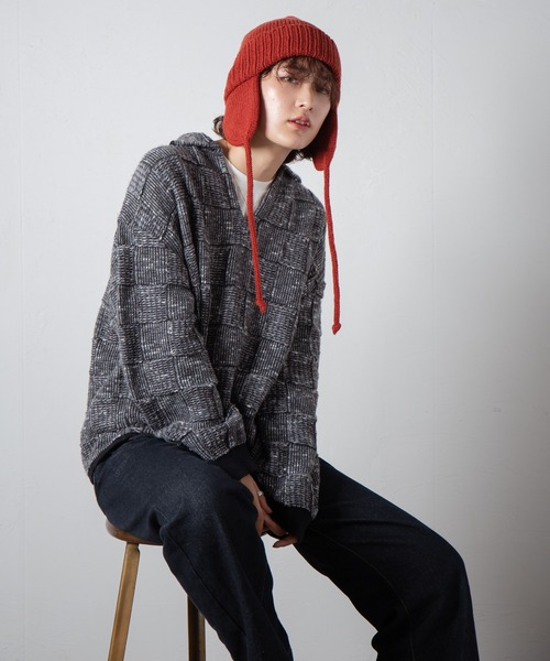 RACAL(ラカル)の「Dog-ear Tab Knit Watch / 耳当て付きニットワッチ(ニットキャップ/ビーニー・レディース・ブラウン/ベージュ/ブラック/グレー/ネイビー/チャコールグレー/オレンジ/アイボリー・FREE)」の22枚目の写真