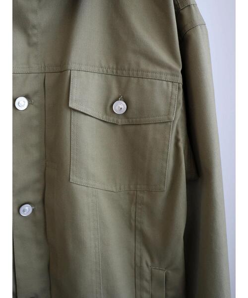 ENVYM（アンビー）の「ENVYM.ツイルジャケット（ブルゾン・レディース・カーキ/ブラック・FREE）」の15枚目の写真