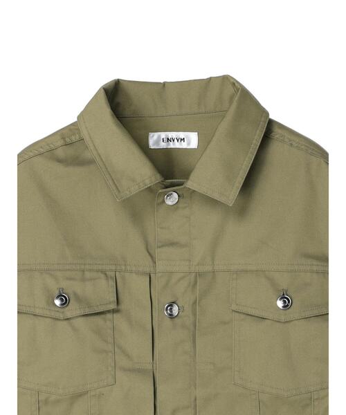ENVYM（アンビー）の「ENVYM.ツイルジャケット（ブルゾン・レディース・カーキ/ブラック・FREE）」の19枚目の写真