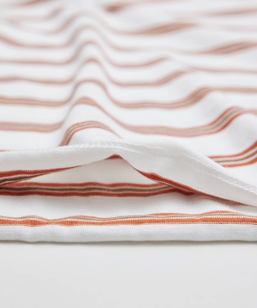 ROPE' PICNIC(ロペピクニック)の「【一部店舗限定】クレリック長袖ボーダーカットトップス(Tシャツ/カットソー・レディース・ホワイト/チャコールグレー/ダークパープル/グリーン系その他2・38)」の17枚目の写真