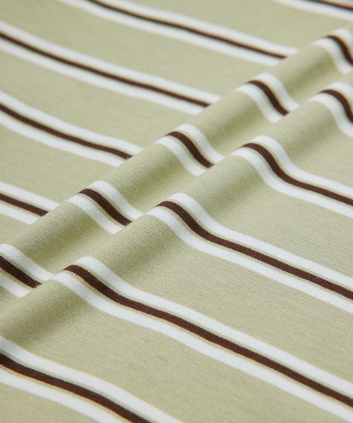 ROPE' PICNIC(ロペピクニック)の「【一部店舗限定】クレリック長袖ボーダーカットトップス(Tシャツ/カットソー・レディース・ホワイト/チャコールグレー/ダークパープル/グリーン系その他2・38)」の9枚目の写真