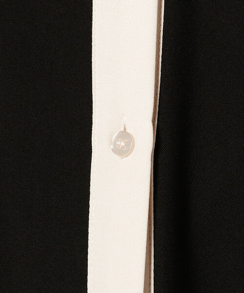 Ray BEAMS（レイビームス）の「Ray BEAMS / バイカラー ギャザー ワンピース（ワンピース・レディース・ブラック/ベージュ・ONE SIZE）」の14枚目の写真