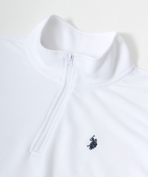 U.S. POLO ASSN.(ユーエスポロアッスン)の「U.S.POLO ASSN. ワンポイントロゴ刺繍 ハーフジップ 長袖 スウェットトップス/無地 プルオーバートレーナー/メンズ レディース(スウェット・メンズ・ホワイト/アッシュグレー/ブラック/ネイビー/グレー/グリーン・LL/M/L)」の11枚目の写真