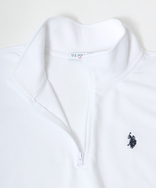 U.S. POLO ASSN.(ユーエスポロアッスン)の「U.S.POLO ASSN. ワンポイントロゴ刺繍 ハーフジップ 長袖 スウェットトップス/無地 プルオーバートレーナー/メンズ レディース(スウェット・メンズ・ホワイト/アッシュグレー/ブラック/ネイビー/グレー/グリーン・LL/M/L)」の10枚目の写真