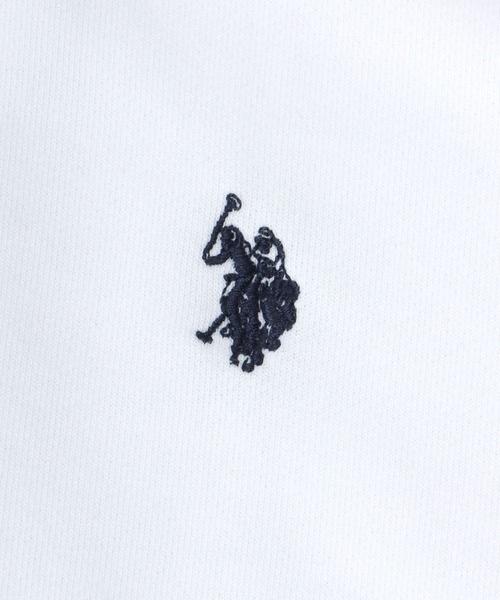 U.S. POLO ASSN.(ユーエスポロアッスン)の「U.S.POLO ASSN. ワンポイントロゴ刺繍 ハーフジップ 長袖 スウェットトップス/無地 プルオーバートレーナー/メンズ レディース(スウェット・メンズ・ホワイト/アッシュグレー/ブラック/ネイビー/グレー/グリーン・LL/M/L)」の9枚目の写真