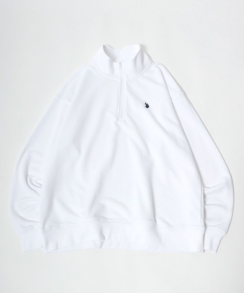 U.S. POLO ASSN.(ユーエスポロアッスン)の「U.S.POLO ASSN. ワンポイントロゴ刺繍 ハーフジップ 長袖 スウェットトップス/無地 プルオーバートレーナー/メンズ レディース(スウェット・メンズ・ホワイト/アッシュグレー/ブラック/ネイビー/グレー/グリーン・LL/M/L)」の18枚目の写真