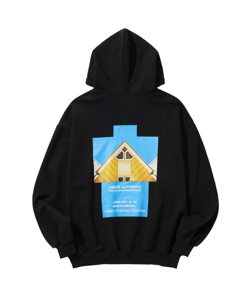 LIBERE(リベーレ)の「LIBERE リベーレ / DTD HOODY プリントビッグシルエットパーカー / 225269-225270-225271(パーカー・メンズ・ライトグレー/カーキ/ブラック・SMALL/LARGE/MEDIUM)」の9枚目の写真