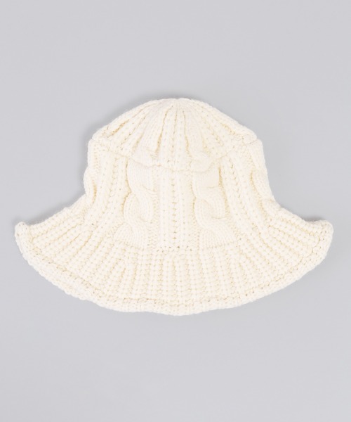 WC（ダブル シー）の「ニットバケットハット（ハット・レディース・ホワイト/ブラック/ブラウン・FREE）」の7枚目の写真
