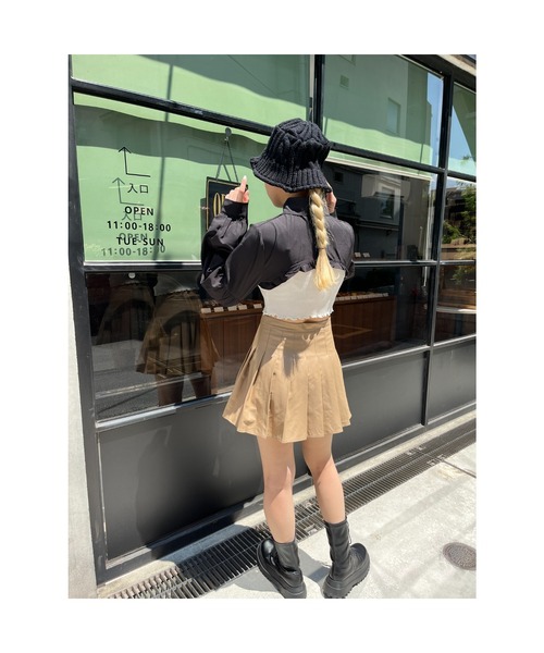 WC（ダブル シー）の「ニットバケットハット（ハット・レディース・ホワイト/ブラック/ブラウン・FREE）」の4枚目の写真