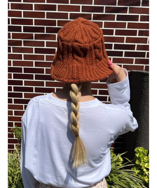 WC（ダブル シー）の「ニットバケットハット（ハット・レディース・ホワイト/ブラック/ブラウン・FREE）」の21枚目の写真