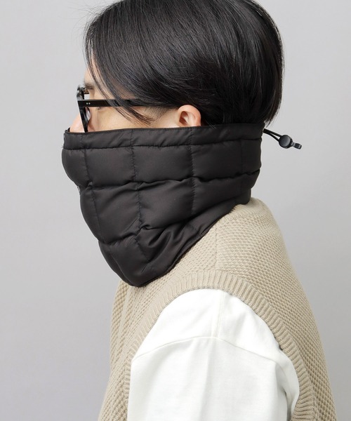 A.M.S.（エーエムエス）の「撥水 ポリエステル 裏フリース 中綿ブロック ハイネックウォーマー（ネックウォーマー/スヌード・メンズ・カーキ/グレー/ブラック・FREE）」の9枚目の写真