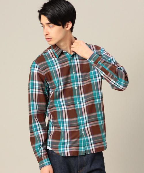 BEAUTY&YOUTH UNITED ARROWS(ビューティーアンドユースユナイテッドアローズ)の「BY マドラスチェックシャツ◆(シャツ/ブラウス・メンズ・ブラウン/レッド/コバルトブルー・SMALL/LARGE/MEDIUM/X-LARGE/X-SMALL)」の2枚目の写真