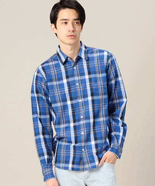 BEAUTY&YOUTH UNITED ARROWS(ビューティーアンドユースユナイテッドアローズ)の「BY マドラスチェックシャツ◆(シャツ/ブラウス・メンズ・ブラウン/レッド/コバルトブルー・SMALL/LARGE/MEDIUM/X-LARGE/X-SMALL)」の3枚目の写真