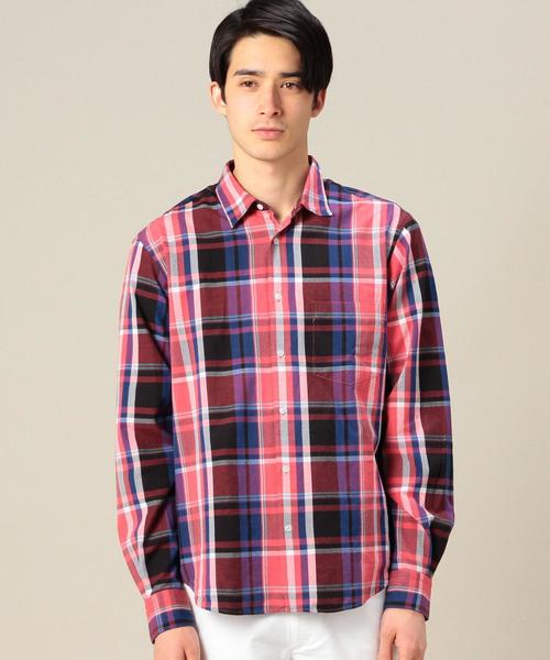 BEAUTY&YOUTH UNITED ARROWS(ビューティーアンドユースユナイテッドアローズ)の「BY マドラスチェックシャツ◆(シャツ/ブラウス・メンズ・ブラウン/レッド/コバルトブルー・SMALL/LARGE/MEDIUM/X-LARGE/X-SMALL)」の8枚目の写真