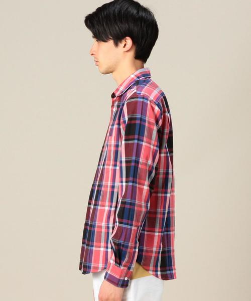 BEAUTY&YOUTH UNITED ARROWS(ビューティーアンドユースユナイテッドアローズ)の「BY マドラスチェックシャツ◆(シャツ/ブラウス・メンズ・ブラウン/レッド/コバルトブルー・SMALL/LARGE/MEDIUM/X-LARGE/X-SMALL)」の9枚目の写真