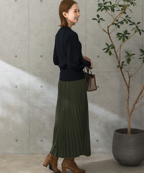 URBAN RESEARCH ROSSO（アーバンリサーチロッソ）の「メリノウール混パフスリーブリブニット（ニット/セーター・レディース・ネイビー/オフホワイト/ピンク系その他・FREE）」の14枚目の写真