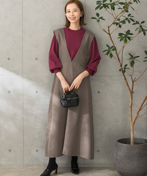 URBAN RESEARCH ROSSO（アーバンリサーチロッソ）の「メリノウール混パフスリーブリブニット（ニット/セーター・レディース・ネイビー/オフホワイト/ピンク系その他・FREE）」の18枚目の写真