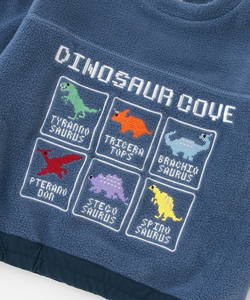 kladskap（クレードスコープ）の「★恐竜フリースプルオーバー（スウェット・キッズ・アイボリー/ブルー・120cm/90cm/110cm/100cm/130cm）」の6枚目の写真