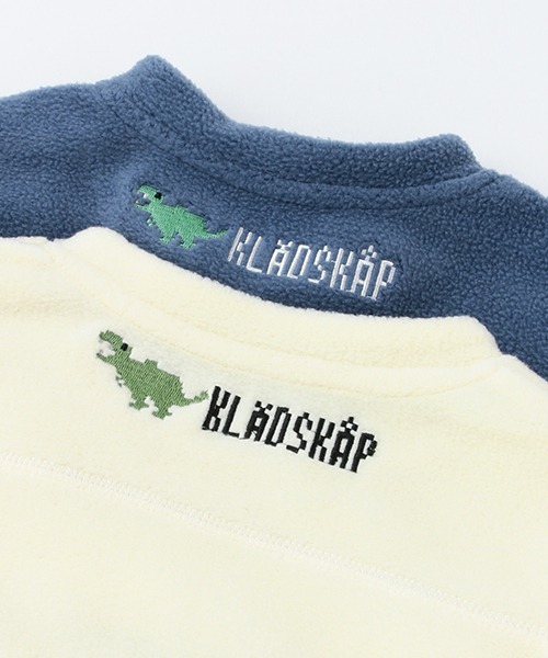 kladskap（クレードスコープ）の「★恐竜フリースプルオーバー（スウェット・キッズ・アイボリー/ブルー・120cm/90cm/110cm/100cm/130cm）」の8枚目の写真