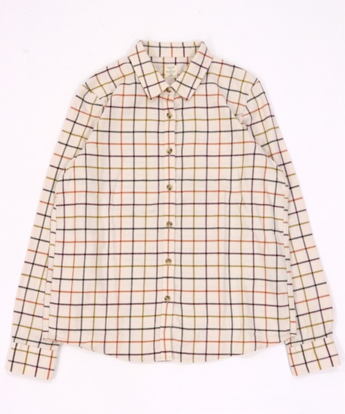 GIORDANO（ジョルダーノ）の「[ GIORDANO ]ライトタッチフランネルシャツ（シャツ/ブラウス・レディース・ピンク/ホワイト/ブラウン・MEDIUM/LARGE）」の20枚目の写真